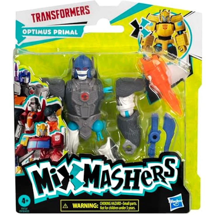 Transformers MixMashers Optimus Primal, individuell kombinierbare Action-Figur mit Accessoires, einschließlich Bumblebee Stinger-Kanone und 2 Schwert-Accessoires – Bild 2