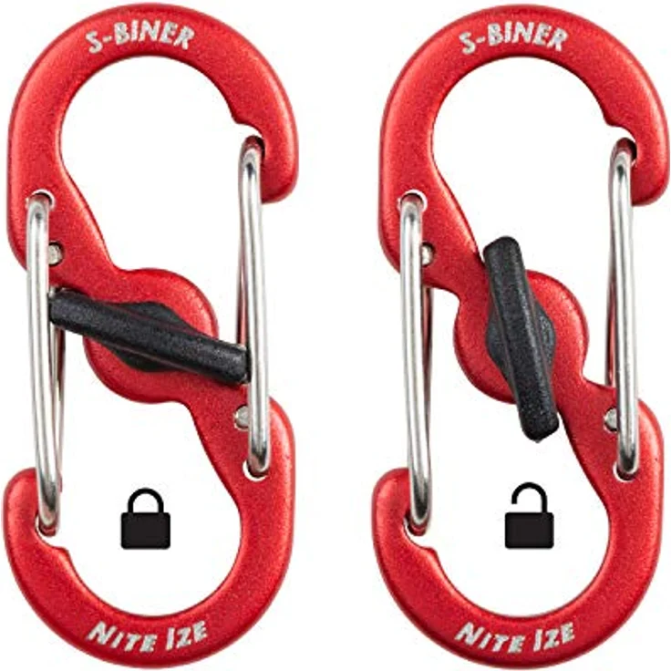 Nite Ize BigFoot Locker KeyRack, Aluminium Karabiner mit 5 MicroLocks und Slide-to-Lock Mechanismus – Bild 4