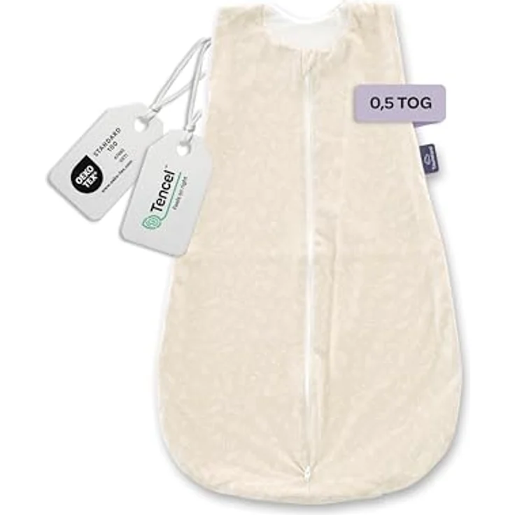 Träumeland Sommerschlafsack Baby Garden 0.5 TOG, Atmungsaktiver 100% Baumwolle Schlafsack für heiße Sommernächte, Öko-Tex 100 zertifiziert, schadstofffrei, hautfreundlich – Bild 2