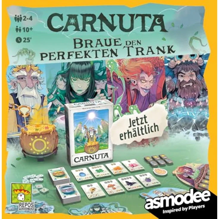 Asmodee Carnuta, Familienspiel für 2-4 Spieler, 10+ Jahre, 25 Minuten Spielzeit, mit innovativen Runen und wunderschöner Gestaltung, Deutsch – Bild 3