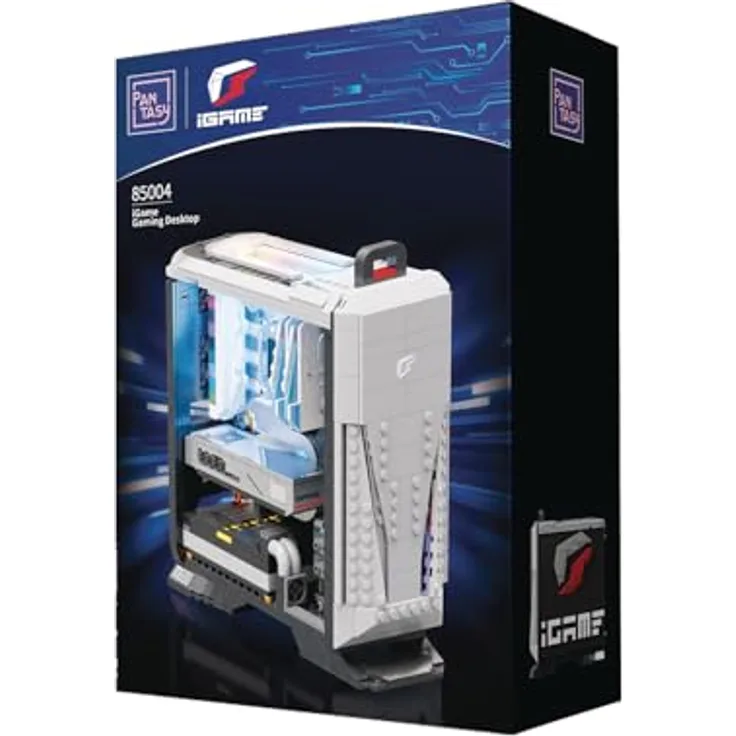 Pantasy Original-Game Series Bauset iGame Gaming Desktop 22 cm mit exklusiven Lichteffekten, 1010 Bausteinen und kompatibilität mit Grafikkarte, Netzteil-Laufwerk und mehr