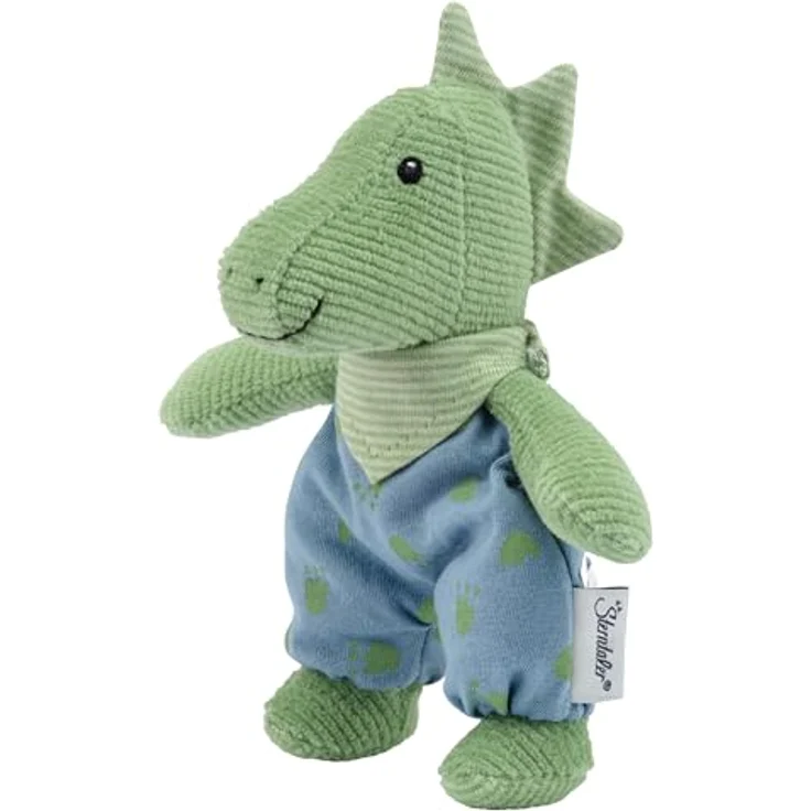 Sterntaler® Kuscheltier Dino Rexi, S, aus Feincord und Jersey, mit Rassel, ideal ab Geburt – Bild 1