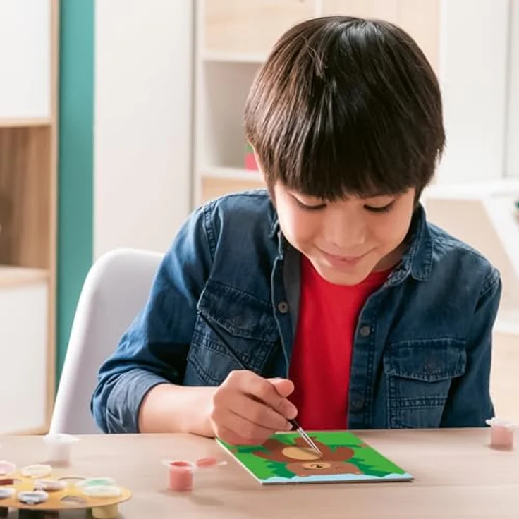 Ravensburger Verlag GmbH Malen nach Zahlen - CREART® - Kleiner Bär, Malset mit farbigen Motivlinien und 6 Acrylfarben, ab 7 Jahren – Bild 3