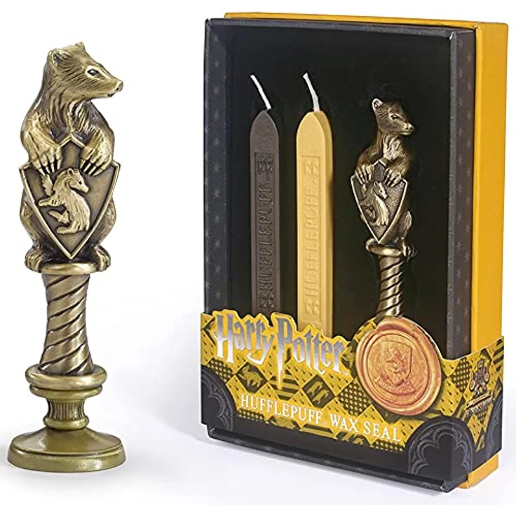 The Noble Collection Stempel Siegel Hufflepuff, Metall, 10 cm, Harry Potter – Bild 1
