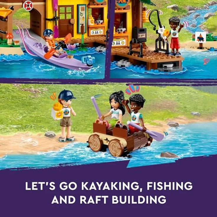 LEGO Friends Adventure Camp Wassersport Bauset, 628-teilig mit 3 Mini-Puppen und Bärenfigur, für Kinder ab 7 Jahren – Bild 3