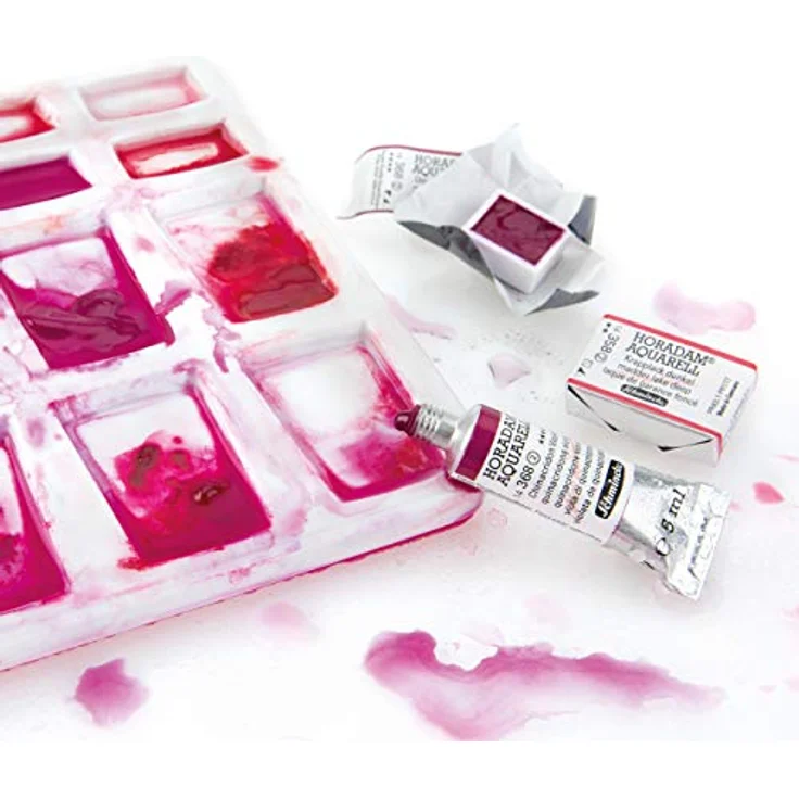 Schmincke HORADAM AQUARELL Farbkasten, 36 Aquarellfarben in 1/2 Näpfchen, Metallkasten mit Platz für 12 weitere Näpfchen – Bild 3
