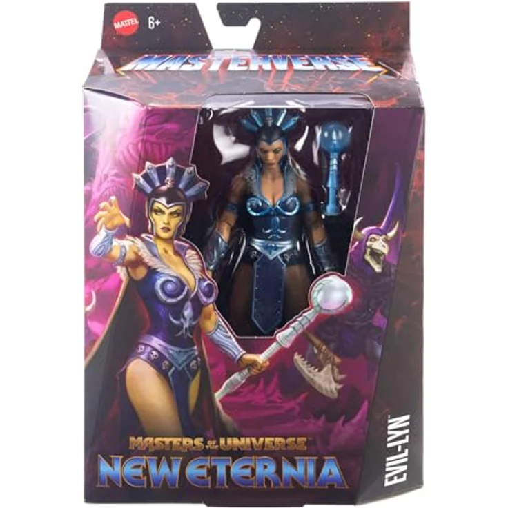 Masters of the Universe Masterverse Actionfigur New Eternia Evil-Lyn, ca. 18 cm, 30 Bewegungspunkte, abnehmbarer Umhang, Stab mit Kristallkugel, JBP77 – Bild 2