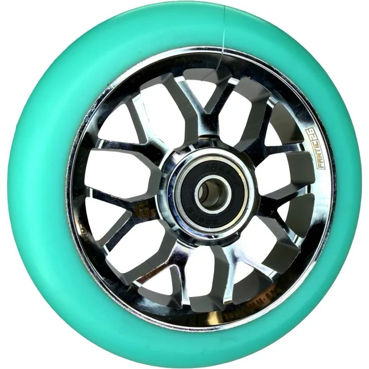 Fantic26 Spy7 Stunt-Scooter, 110mm Rollen mit ABEC-11 Kugellagern, Chrom/Pu Mint