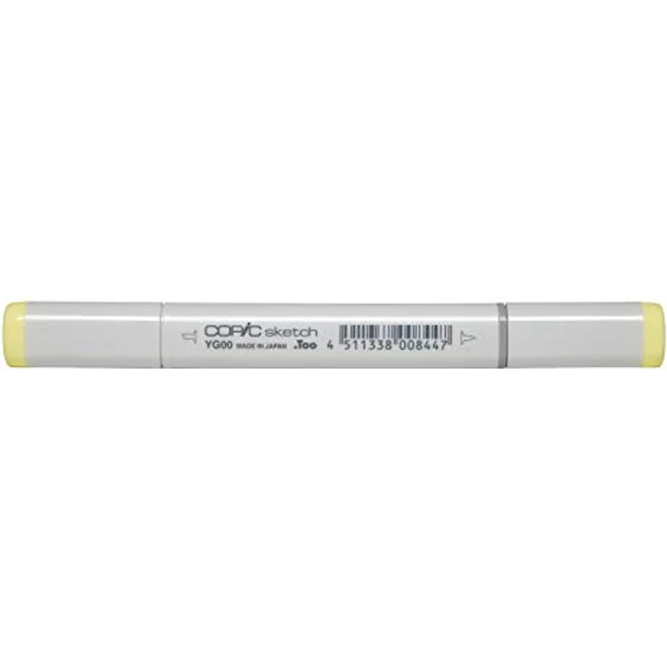 Copic COPIC Sketch Marker Typ YG - 00, Mimosa Yellow, professioneller Pinselmarker mit Super-Brush-Spitze und Medium-Broad-Spitze – Bild 1