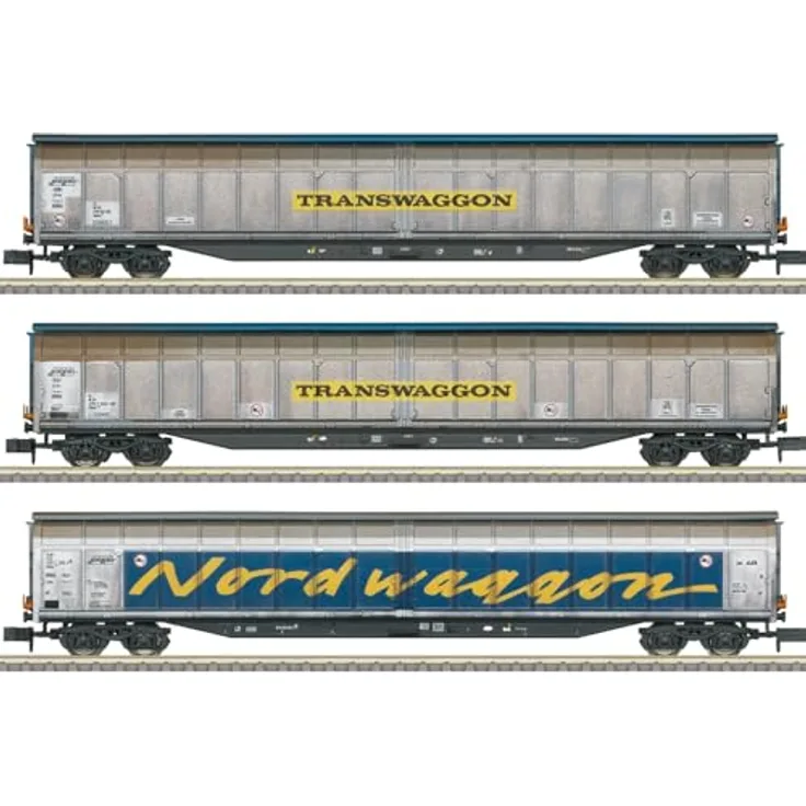 MiniTrix 18297 N 3er Set Großraumschiebewandwagen, DB AG, Ep. V, 'Transwaggon'