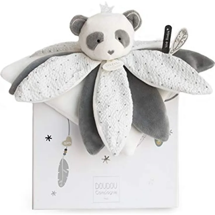 Doudou et Compagnie DC3548 ATTRAPE-REVE - PANDA-Babyblumenblätter, grau