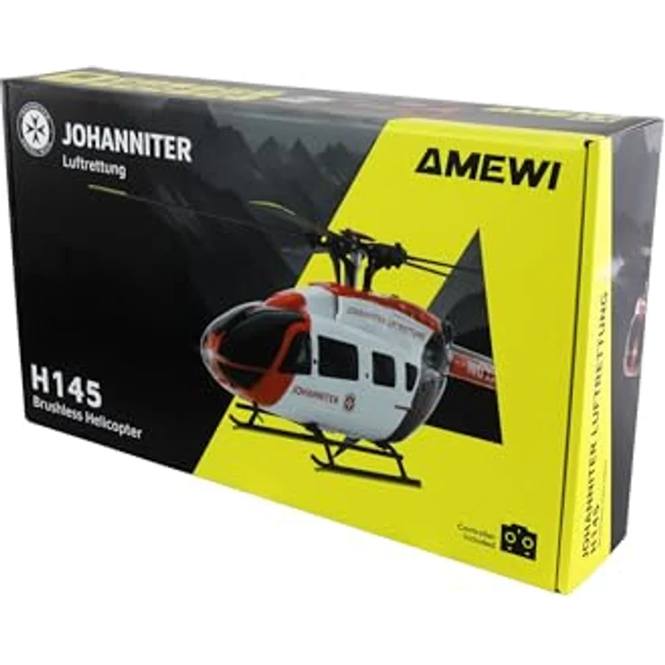 Amewi Johanniter H145 Helikopter, Brushless 6-Kanal mit stabiler Höhensteuerung und automatischer Start-/Landefunktion, RTF – Bild 6