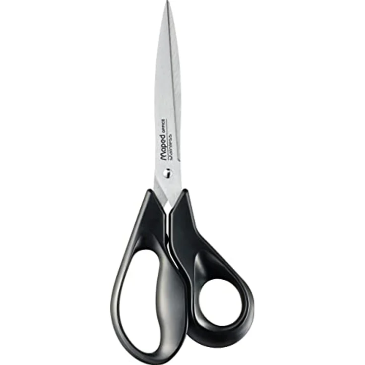MAPED Advanced Green Papierschere, 21 cm, ergonomische 3D-Griffe, schwarz, aus 70% recyceltem Kunststoff, auf Blisterkarte – Bild 3