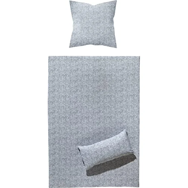 Dyckhoff Bettwäsche Weichfrottier grau Größe 135x200 cm (80x80 cm) – Bild 1