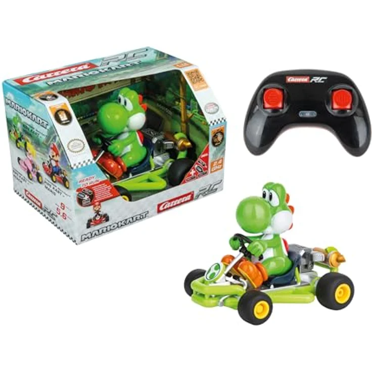 Carrera RC I 2,4GHz Mario Kart Pipe Kart I Yoshi RC-Fahrzeug I Offiziell lizenziert I Authentisches Design I Für Nintendo-Fans I Ferngesteuertes Auto – Bild 1