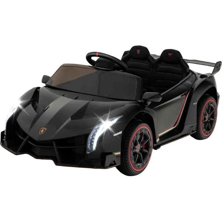KOMFOTTEU Elektro-Kinderauto Lamborghini, Belastbarkeit 30 kg, mit 2,4G-Fernbedienung, schwarz