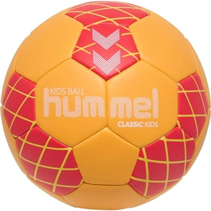 hummel hmlCLASSIC Kids HB Handball, 0, orange/red/yellow, strukturiertes Obermaterial, weicher Schaumstoff, präzise Maschinenstiche, winded Blase – Bild 3