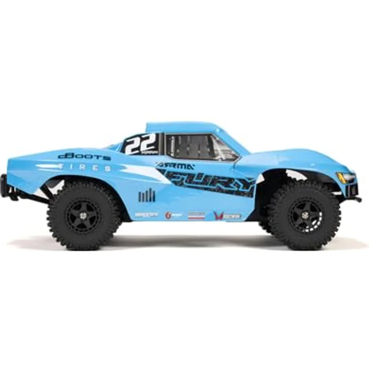 ARRMA Fury MEGA 550 2WD, Ferngesteuertes Auto 1/10, über 30 km/h, aufrüstbar, Blau – Bild 3