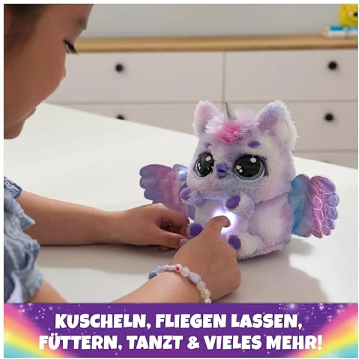 Spinmaster Kuscheltier Hatchimals Big Egg - Secret Hatch Draggle Mystisches Kuscheltier, Rosa/Lila – Bild 6