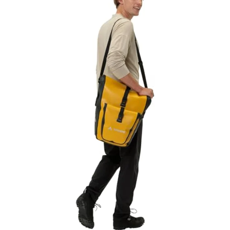 VAUDE Aqua Back Plus Single recycelt, Fahrradtasche wasserdicht mit 25,5 Liter Volumen, schwarz – Bild 6
