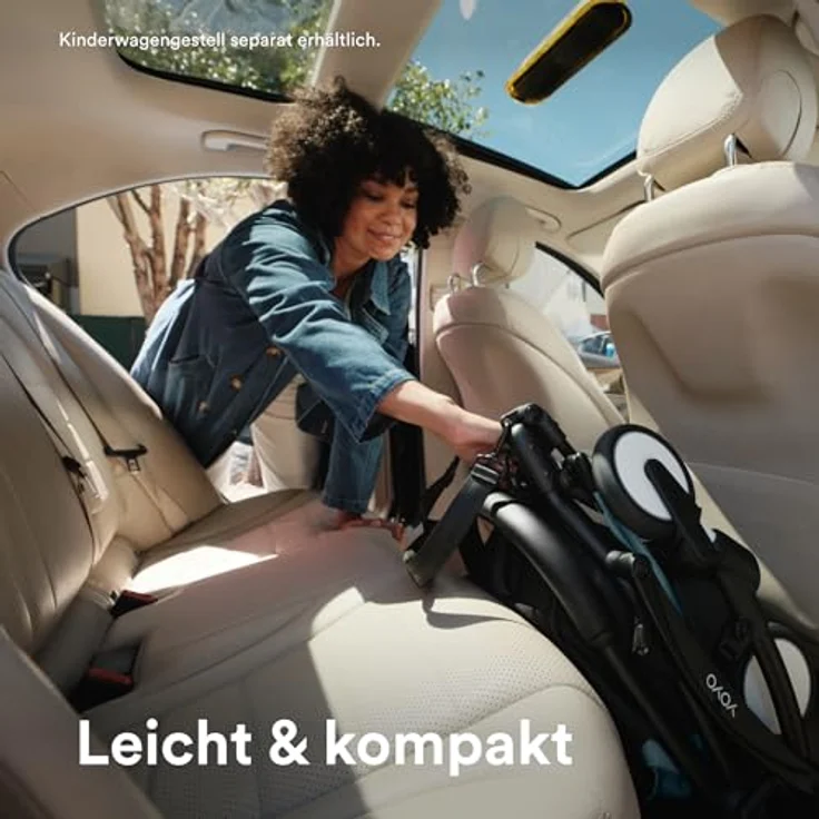Stokke YOYO 6+ Farbpaket, Aqua - Nur Textilien: Sitzpolster, ausziehbares Verdeck & Reißverschlusstasche hinten - Erfordert YOYO-Rahmen (separat erhältlich) – Bild 3