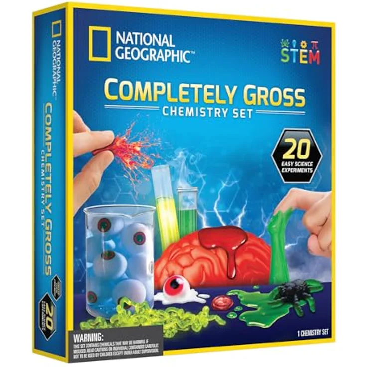 National Geographic Komplett grob Chemie Set, Experimentierkasten mit 10 lustigen Experimenten zur Wissenschaftserkundung