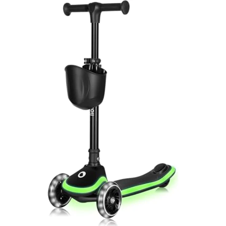 lionelo Dreiradscooter MEY, LED-Deck, faltbare Lenkstange, Tragegriff, bis 50 kg, für Kinder ab 3 Jahren – Bild 7