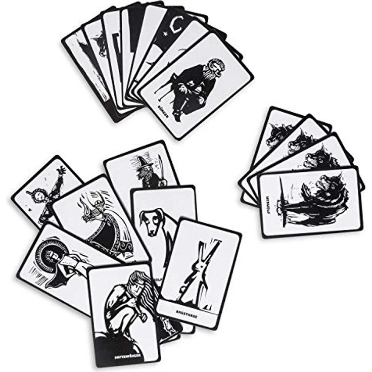 Original Werwolf Kartenspiel Deluxe Partyspiel mit Erweiterung - Werwölfe Rollenspiel Klassiker - 45 Karten Edition mit 30 verschiedenen Charakteren! DEUTSCHE Version – Bild 3