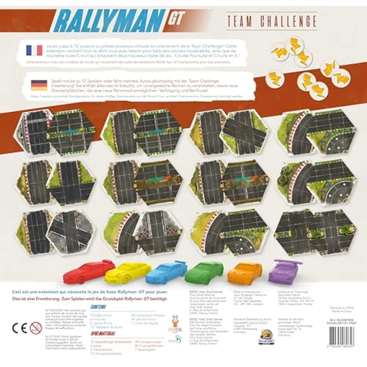 Synapses Games Rallyman GT: TeamChallenge Deutsch | Erweiterung, Gesellschaftsspiel für bis zu 12 Autos, 8er-Kurs und Verfolgungsmodus, 5 weitere Erweiterungen verfügbar – Bild 3