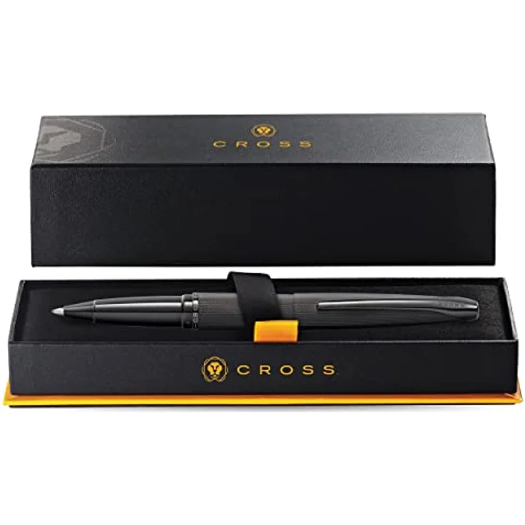 Cross ATX Roller, eleganter Kugelschreiber mit dokumentenechter Gel-Tinte und Free Ink System, schwarz, 1 Stück in Geschenkbox – Bild 3