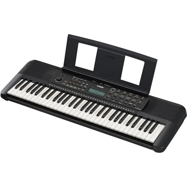 Yamaha PSR-E283, 61-Tasten Keyboard mit LCD-Display, Akku- und Gleichstrombetrieb, schwarz