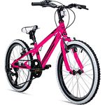 Bergsteiger Kansas 20, 24 Zoll Kinderfahrrad, geeignet für 6, 7, 8, 9, 10, 11 Jahre, Shimano 6 Gang-Schaltung, Mountainbike mit Weißwandbereifung, Jungen-Fahrrad, Mädchen-Fahrrad