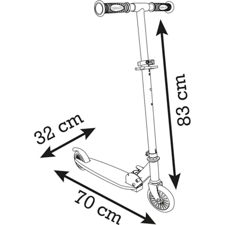 Smoby klappbarer Scooter Stitch, höhenverstellbarer Lenker und Reibungsbremse, 2 Räder, max. 50 kg, für Kinder ab 5 Jahren – Bild 4