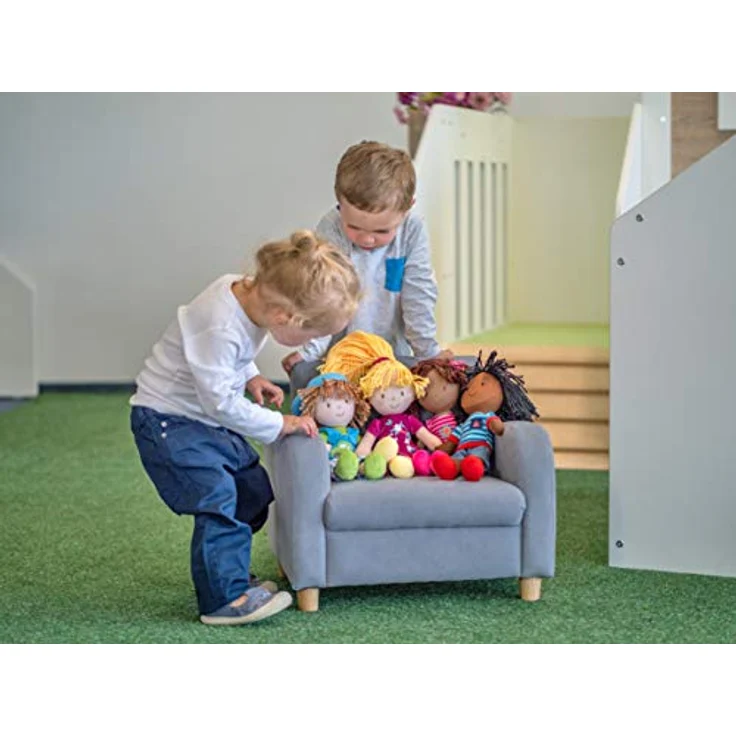 Betzold Stoffpuppen 4er-Set, 30 cm groß, weiche Kuschelpuppen für Jungen und Mädchen, fördert die Fantasie – Bild 3