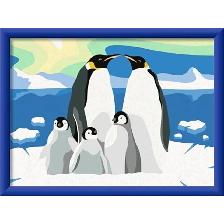 Ravensburger Malen nach Zahlen CreArt Pinguin-Familie, 15 Acrylfarben, Made in Europe