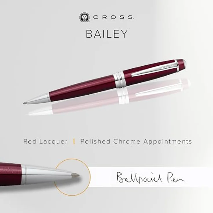 OTTO Füllfederhalter Kugelschreiber Bailey Rot-Lack, elegantes Schreibgerät mit Rotlackoberfläche. – Bild 2