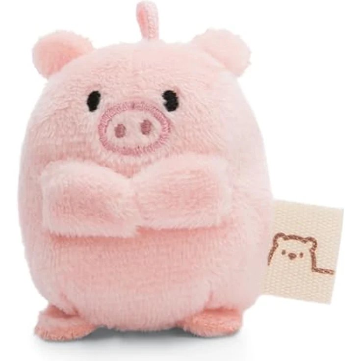 NICI MYMOCHI Onk, Kuscheltier Schwein 5cm rosa, aus weichem Plüsch mit praktischem Loop zum Anhängen, ideal zum Kuscheln und Sammeln – Bild 1