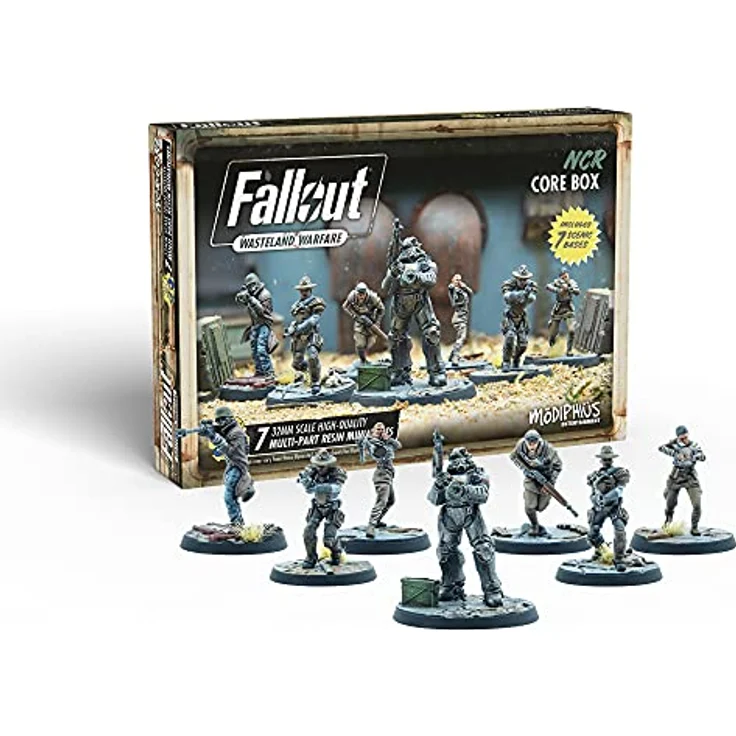 Modiphius Entertainment Fallout Wasteland Warfare, NCR: Core Box, Unbemalte Miniaturen aus Premium-Resin, 32mm Maßstab – Bild 2