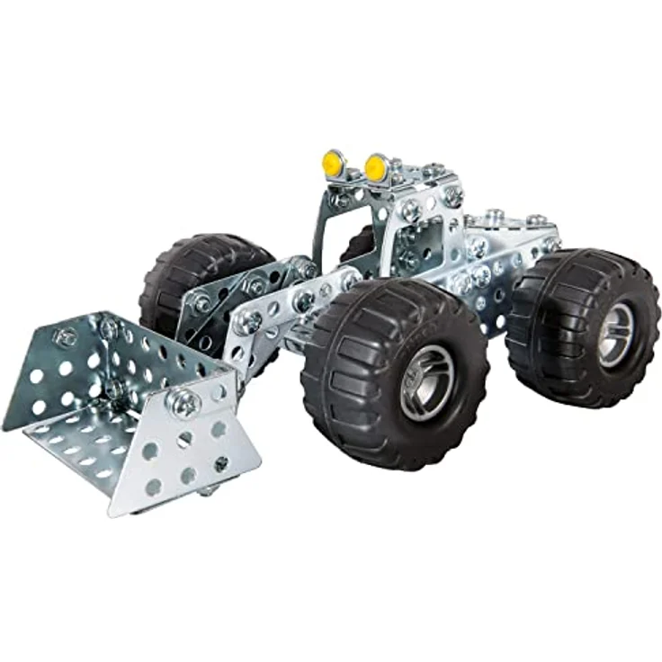 Eitech 00084 Metallbaukasten - Radlader, Modellfahrzeug mit 200 Bauteilen, Baustellenfahrzeug Modellbausatz, Konstruktionsspielzeug für Kinder ab 8 Jahren – Bild 2
