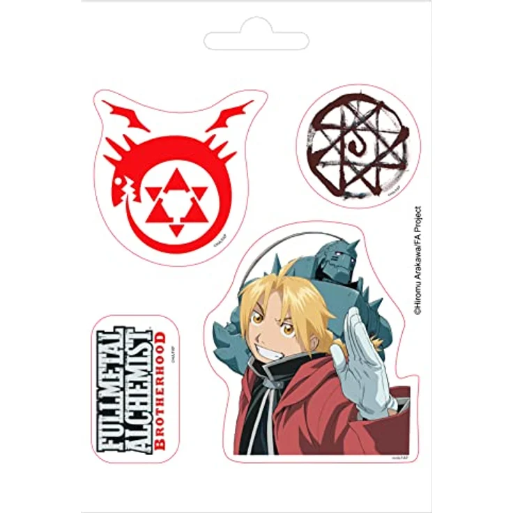 ABYstyle Fullmetal Alchemist Sticker Set, 2 Bögen mit detailreichen Motiven, 16x11cm – Bild 3