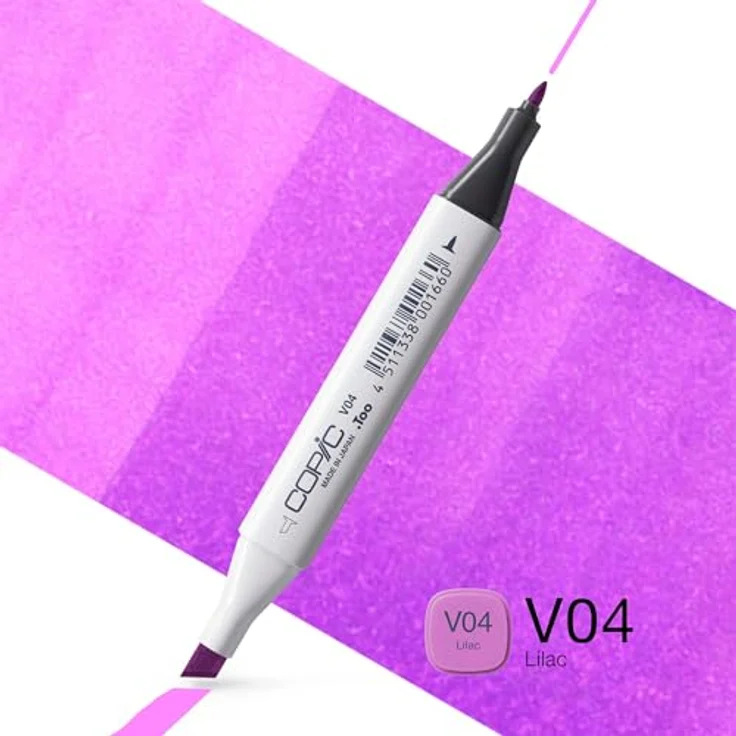 Copic Classic Marker Typ V - 04, Lilac, professioneller Layoutmarker mit dualem Spitzensystem, schnelltrocknender Tinte und austauschbaren Spitzen – Bild 2