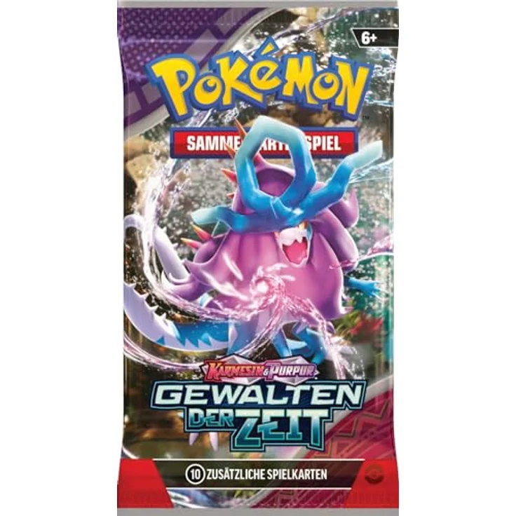 Pokémon Pokémon-Sammelkartenspiel: 3er-Pack Karmesin & Purpur – Gewalten der Zeit: Mopex (Blau) - mit holografischer Promokarte und brandneuen Pokémon-ex-Karten – Bild 3