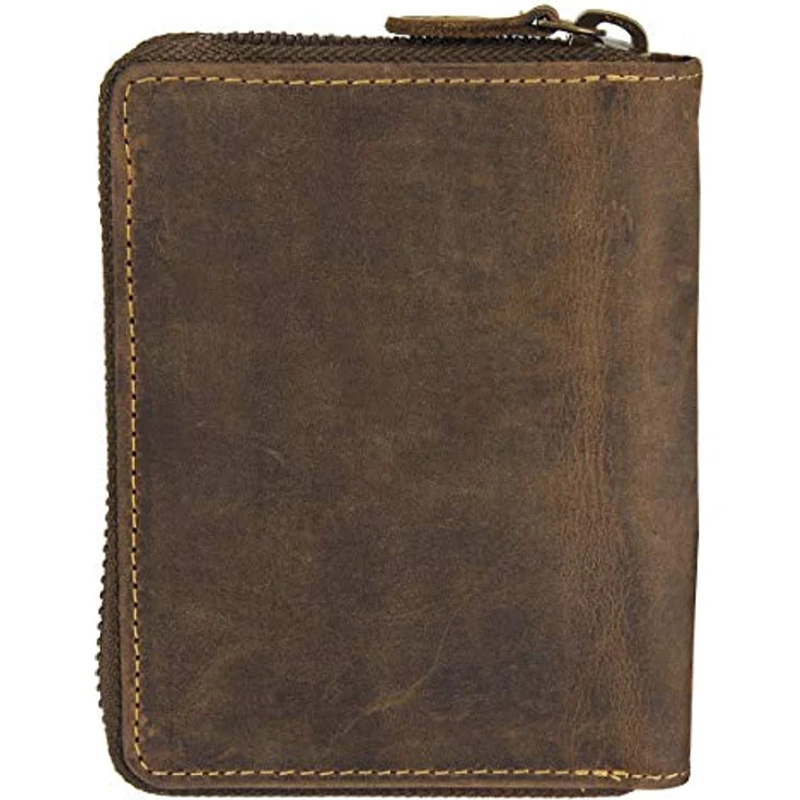 Greenburry Geldbörse Vintage Sternzeichen, Leder mit geprägtem Motiv, braun – Bild 6