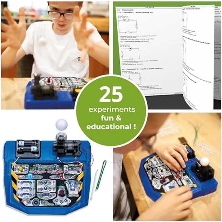 Velleman Elektronik-Projektset für Kinder ab 8 Jahren, 25 Experimente zur Förderung von STEM-Fähigkeiten, sicher und kinderfreundlich – Bild 3