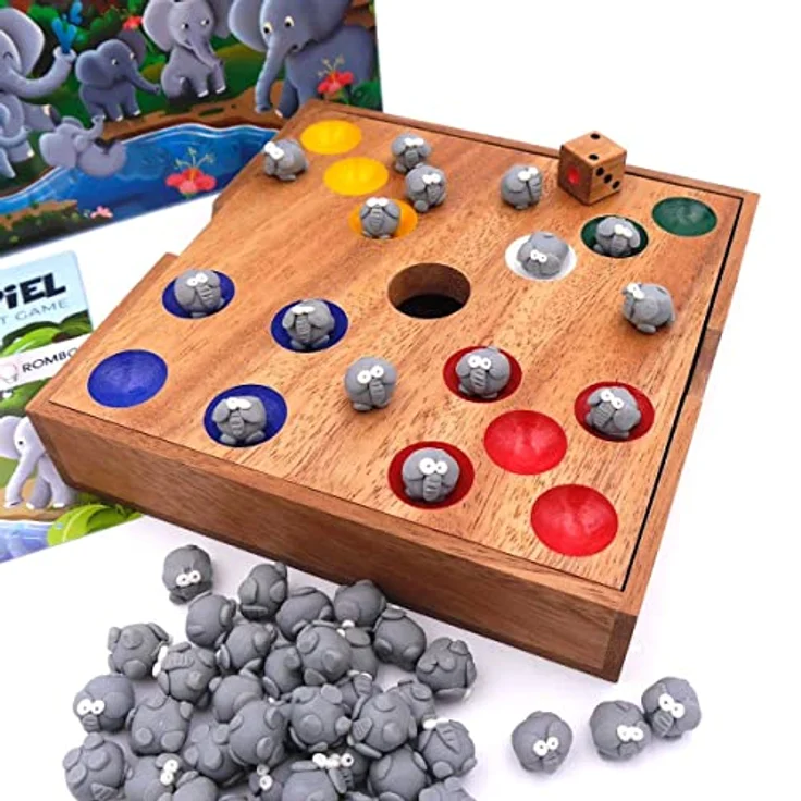ROMBOL Elefantenspiel - Das Würfelspiel mit den süßen Elefanten für die ganze Familie, Modell:Elefanten – Bild 2