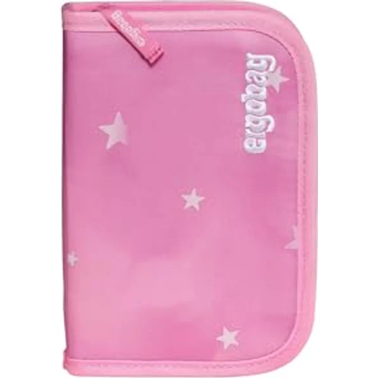 ergobag Federmäppchen Set 22-teilig, Lyra Buntstifte, Stundenplan-Fach, Kleingeld Fach, Lineal WolkenzauBär - Pink – Bild 1