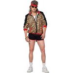 WILBERS & WILBERS 5748-80er / 90er Jahre Jogginganzug für Herren, Leoparden Print, Trainingsanzug, Karneval, Größe L