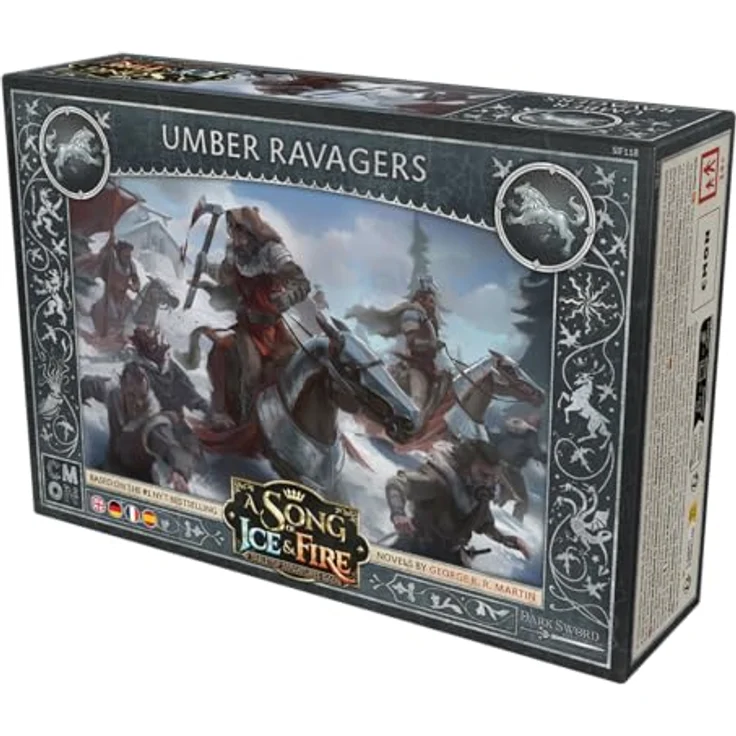 CMON A Song of Ice & Fire - Umber Ravagers, Einheiten-Erweiterung mit 4 Miniaturen und Spielkarten für Stark Starterset – Bild 3