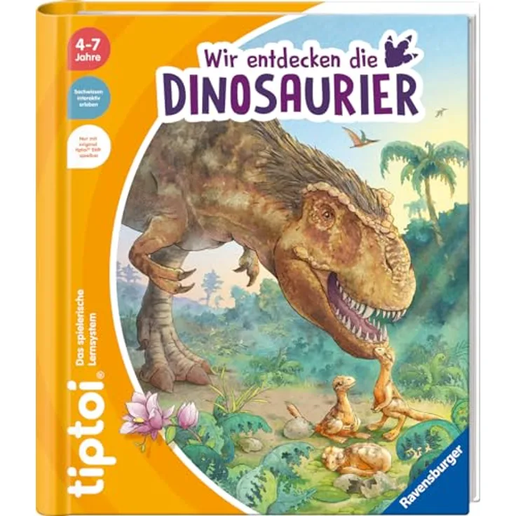 Ravensburger tiptoi® Wir entdecken die Dinosaurier, interaktives Dinosaurier-Buch ab 4 Jahre mit ausgezeichneter Qualität