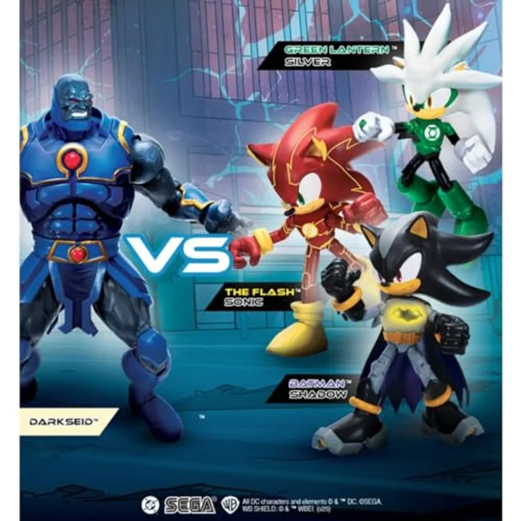 Sonic The Hedgehog DC x Sonic 2.5 Figur Dr. Eggman, Sammelfigur mit mehreren Bewegungspunkten, 18 cm, exklusive Darkseid-Edition – Bild 2